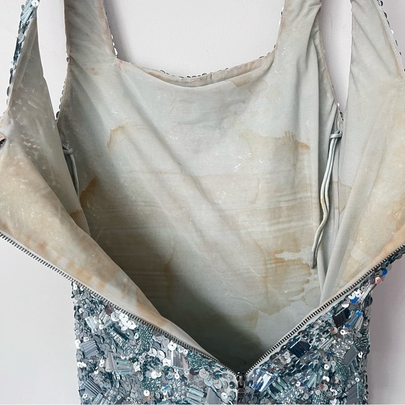 Alice and Olivia Addie Sequin-Embellished Bodycon Mini Dress Size 4 Homecoming◼️ - Picture 12 of 14